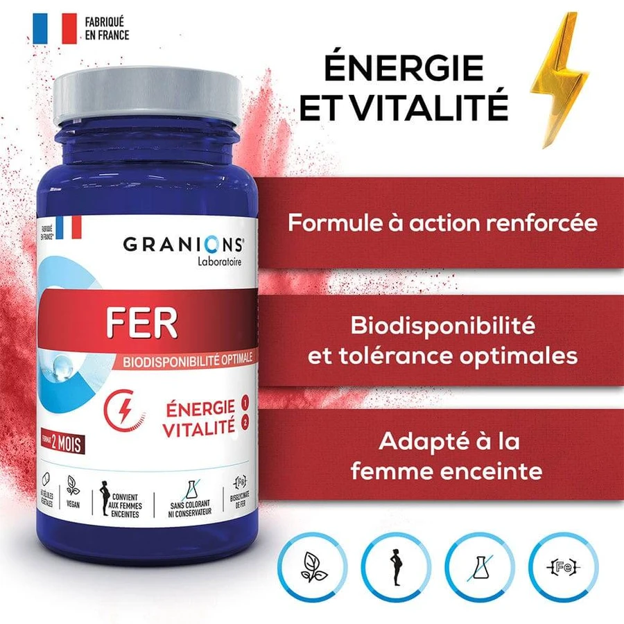 Granions Iron Energy and Vitality 60 capsules