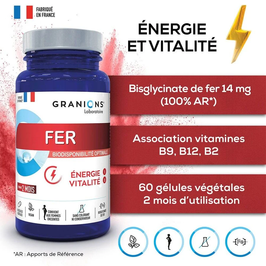 Granions Iron Energy and Vitality 60 capsules