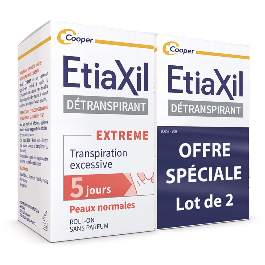 Comprar Etiaxil Detraspirant Tratamiento axilar roll-on Piel normal 2x15ml Etiaxil Detraspirant Tratamiento axilar roll-on Piel normal 2x15ml