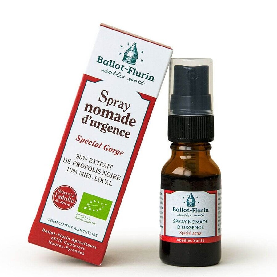 Ballot-Flurin Spray Nomade D'urgence Bio 15ml