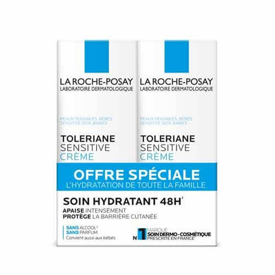 La Roche-Posay Toleriane Creme Soin Hydratant Apaisant Protecteur Sensitive 2x40ml