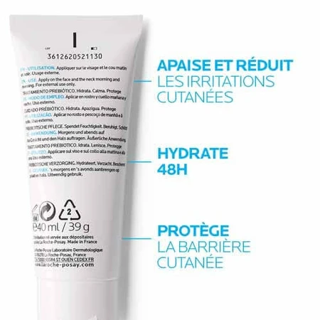 La Roche-Posay Toleriane Crema Hidratante, Calmante y Protectora 2x40ml