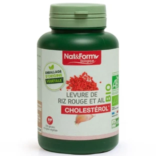 Nat&Form Arroz Rojo Ecológico y Levadura de Ajo Colesterol 200 cápsulas