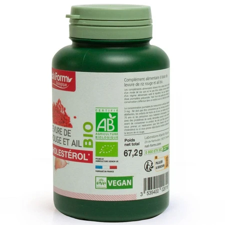 Nat&Form Arroz Rojo Ecológico y Levadura de Ajo Colesterol 200 cápsulas