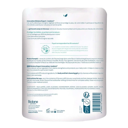 Biolane Expert Refill Eco Baby Wash Körper- und Haargel 500ml