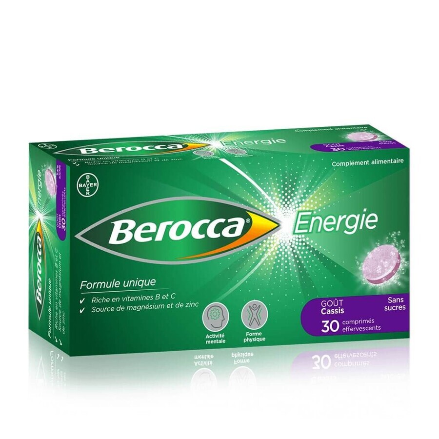 Bayer Berocca Energy schwarzer Johannisbeergeschmack 30 Brausetabletten