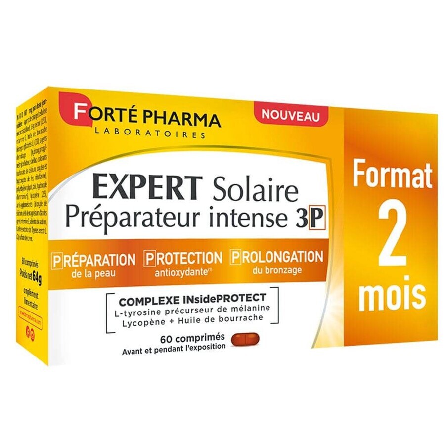 Cumpără Forté Pharma Sun Expert Préparateur Intense 3P Format 2 mois 60 comprimés Forté Pharma Sun Expert Préparateur Intense 3P Format 2 mois 60 comprimés