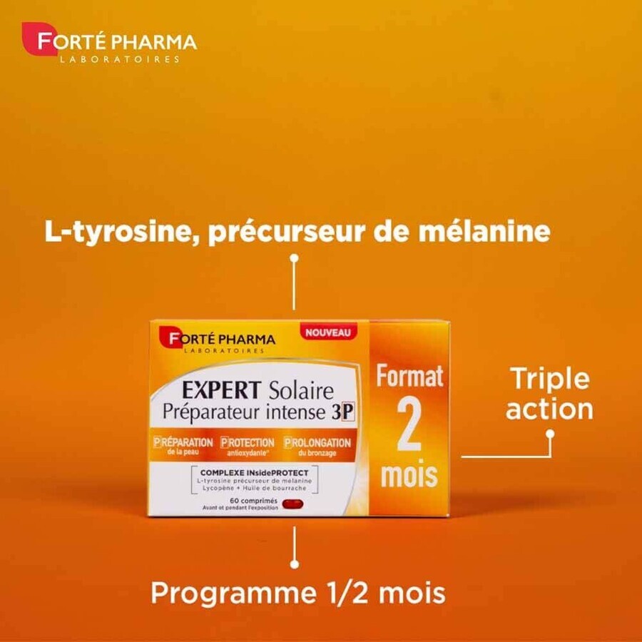 Forté Pharma Sun Expert Préparateur Intense 3P Format 2 mois 60 comprimés Forté Pharma Sun Expert Préparateur Intense 3P Format 2 mois 60 comprimés