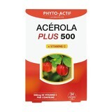 Phyto-Actif Acerola Plus 500 + Vitamine C 24 Comprimés