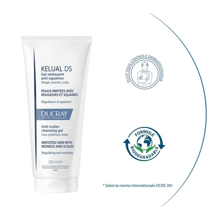 Ducray Kelual Ds Gel espumoso para pieles enrojecidas y descamadas 200 ml
