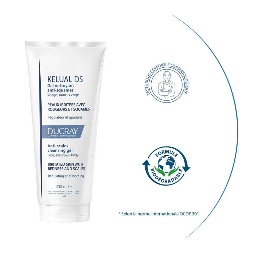 Ducray Kelual Ds Schäumendes Gel für gerötete und schuppige Haut 200 ml Ducray Kelual Ds Schäumendes Gel für gerötete und schuppige Haut 200 ml