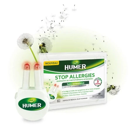 Húmero Stop alergias Dispositivo de fototerapia intranasal