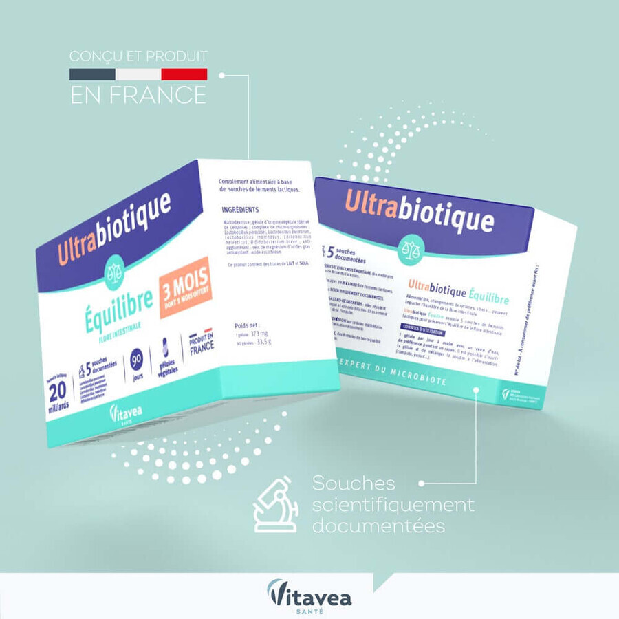 Vitavea Santé Balance Ultrabiotic Intestinal Flore 3x30 Gelule