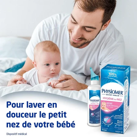 Physiomer Microdiffusion voor de hygiëne van de babyneus 115 ml