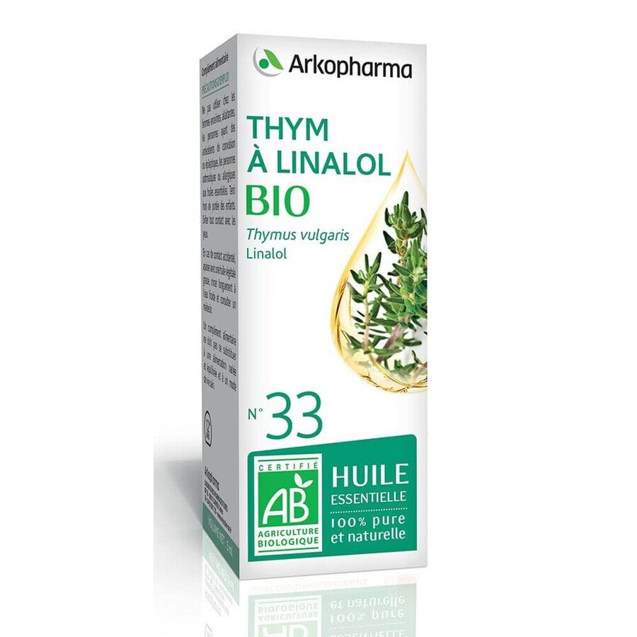 Arkopharma Arkoessentiel Huile Essentielle N°33 Thym A Linalol Bio (thymus Vulgaris) 5ml