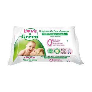 Love&Green Oranjebloesem babydoekjes voor gevoelige huid x64