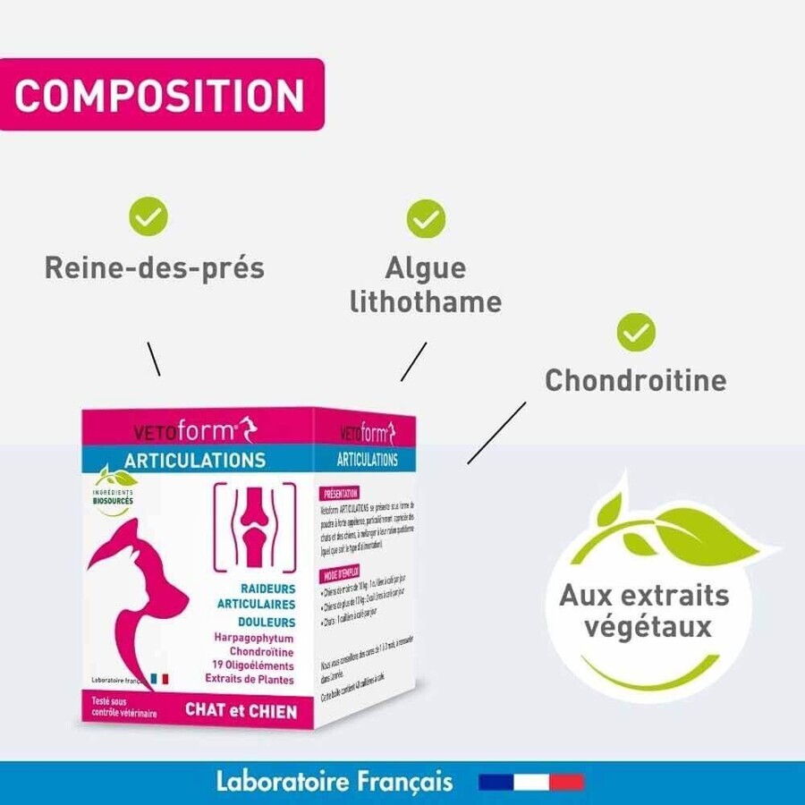 Vetoform Gewrichtssupplement voor hond en kat 100g