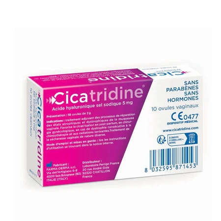 Cicatridina Cicatrización óvulos vaginales y sequedad íntima x10