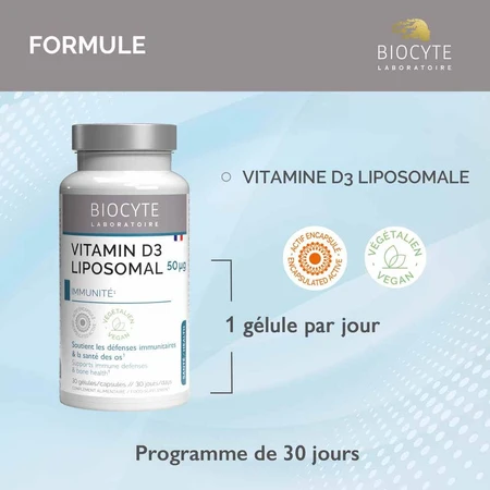 Biocyte Health Liposomal Vitamins D 30 capsules