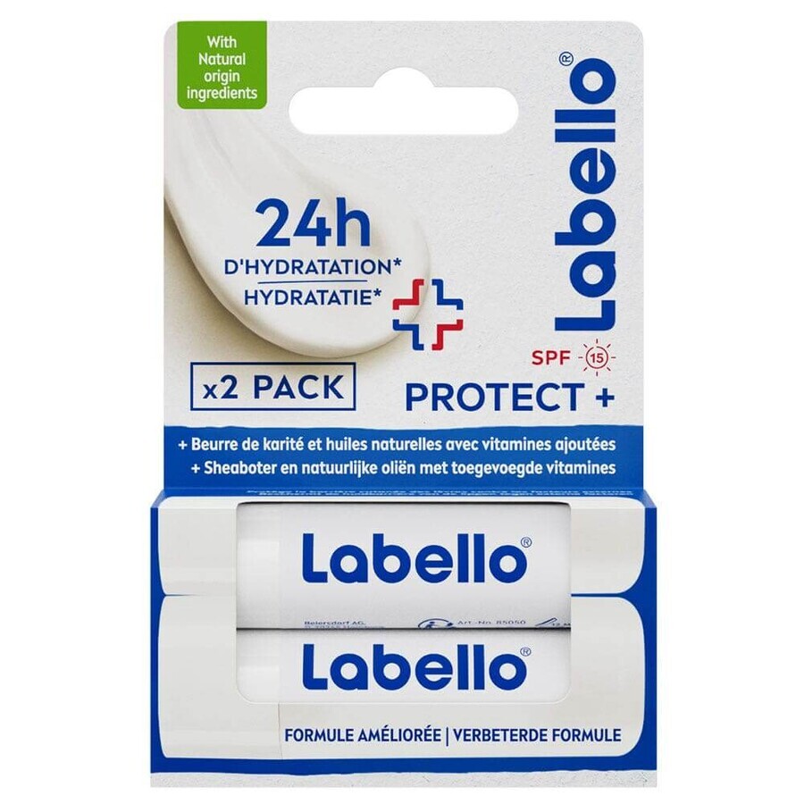 Boutique Labello Stick Levres Protect+ Spf15 2x4.8g Labello Stick Levres Protect+ Spf15 2x4.8g