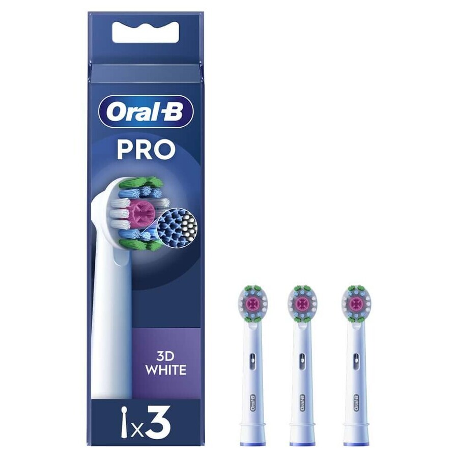 Oral-B 3D White Advanced Brossette pour brosse à dents électrique Avec CleanMaximiser x3