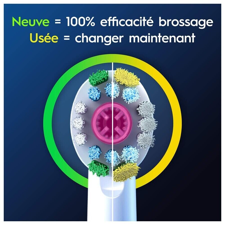 Oral-B 3D White Advanced Brossette pour brosse à dents électrique Avec CleanMaximiser x3