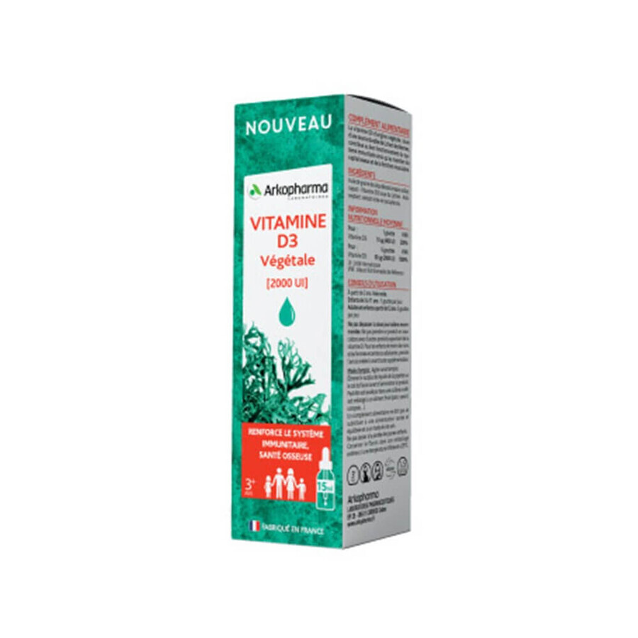 Arkopharma Arkofluides Vitamine D3 végétale Flacon 15ml