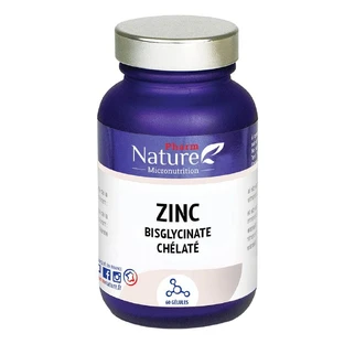 Pharm Nature Micronutrición Bisglicinato de Zinc quelato 60 cápsulas