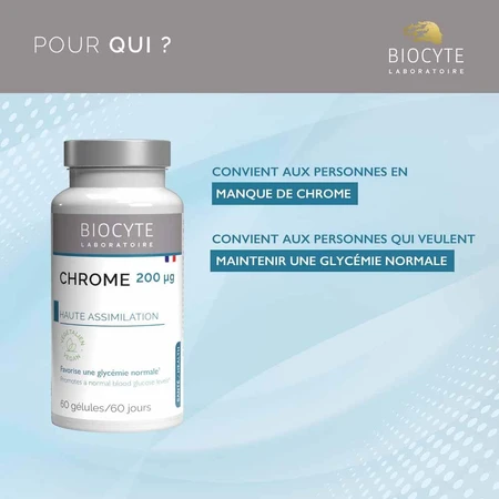 Biocyte Gezondheid Cr Chroom 60 capsules
