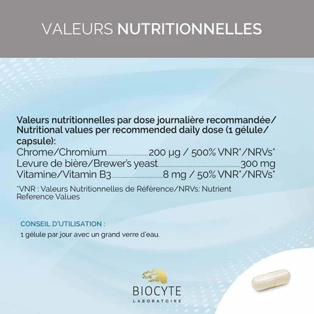 Biocyte Gezondheid Cr Chroom 60 capsules