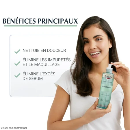 Eucerin Dermopure Gel Limpiador Facial Piel Impura 400ml