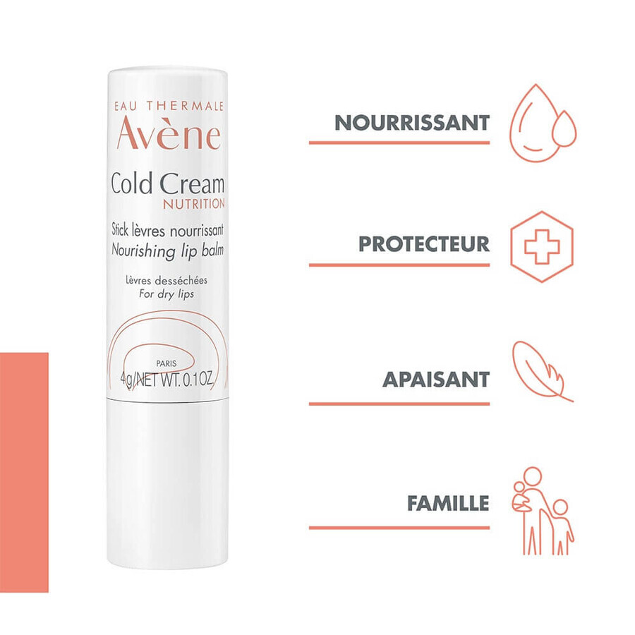 Avène Cold Cream Stick lèvres nourrissant 4g Avène Cold Cream Stick lèvres nourrissant 4g