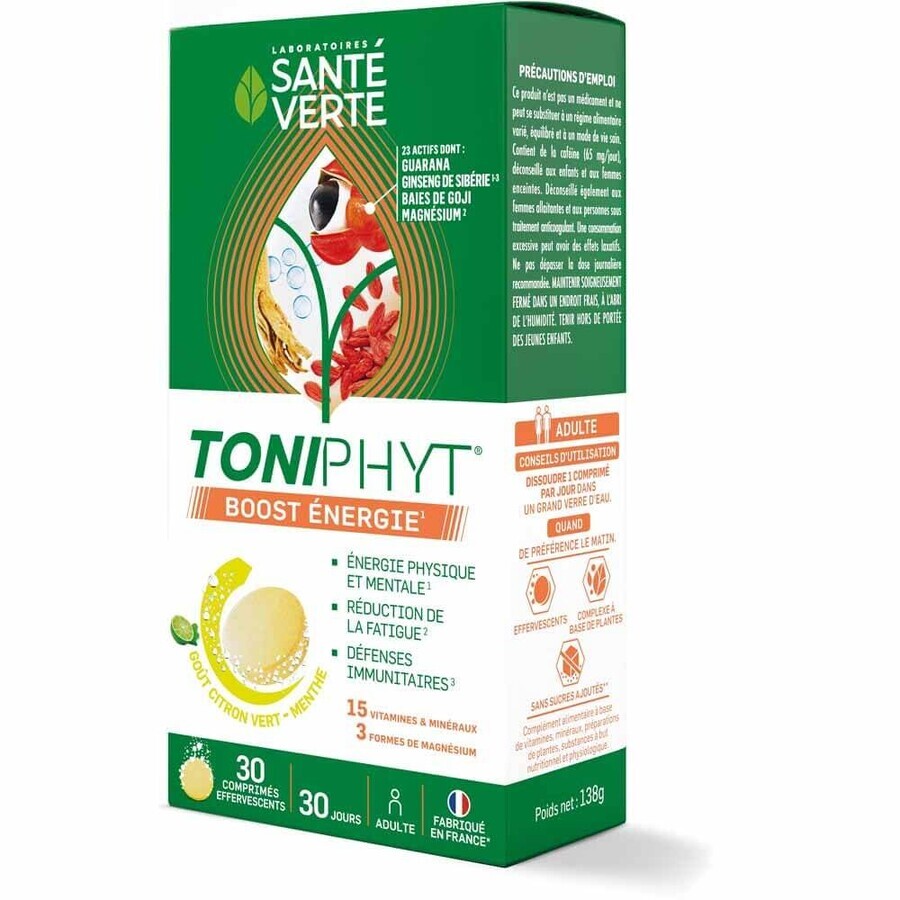 Sante Verte Toniphyt Boost Orange flavor 30 effervescent tablets