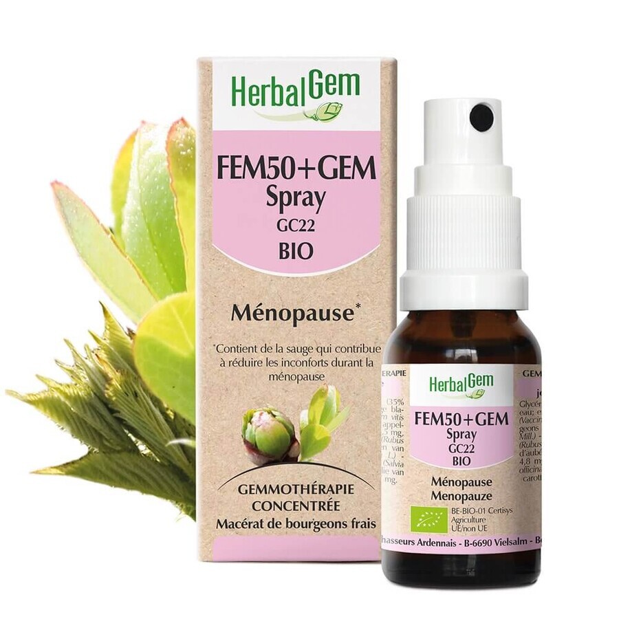 Herbalgem Gemmotherapy Complexes Fem50+ Gem Gc22 Bio Menopause Spray 15ml