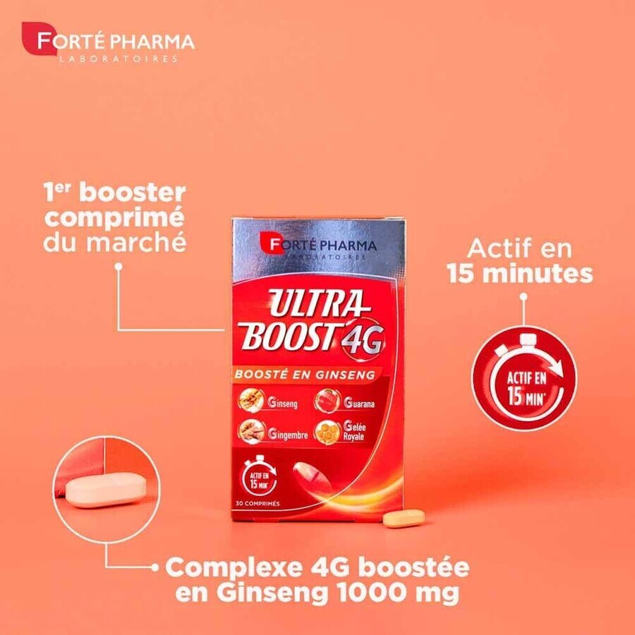 Forté Pharma Ultra Boost 4G Energia naturale con ginseng 30 compresse