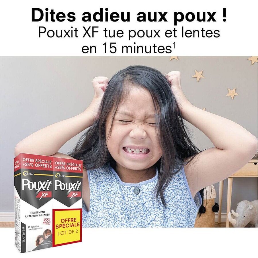 Pouxit XF Loțiune împotriva păduchilor și a niturilor 2x200ml