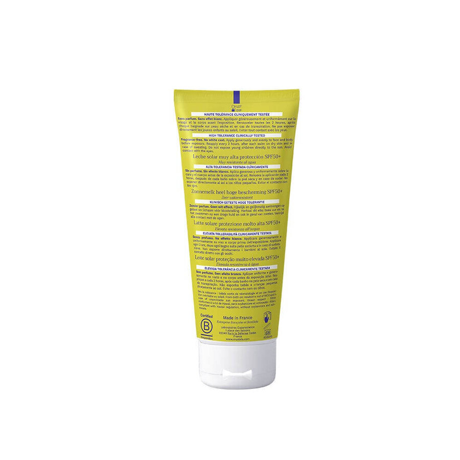 Mustela Zonnemelk SPF50+ zeer hoge bescherming 100ml Mustela Zonnemelk SPF50+ zeer hoge bescherming 100ml