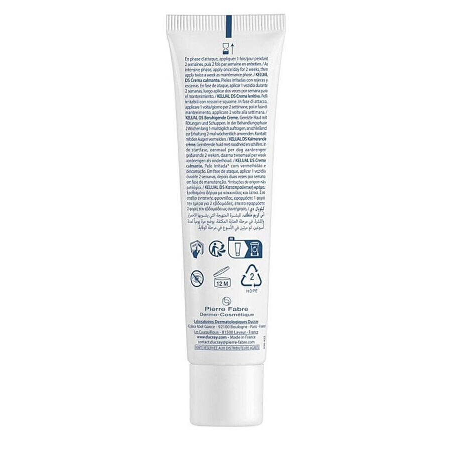 Ducray Kelual Ds Crème Apaisante Peaux Irritées avec Rougeurs et Squames 40ml