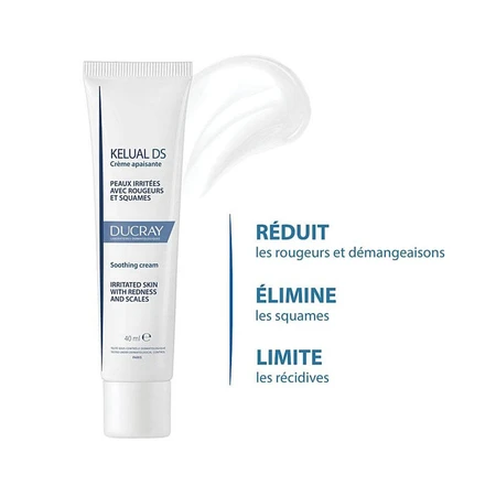 Ducray Kelual Ds Crème Apaisante Peaux Irritées avec Rougeurs et Squames 40ml
