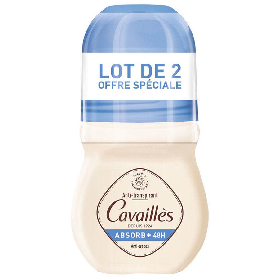 Buy Cavaillès Absorb + Antiperspirant Deodorant 48H 2x50ml Cavaillès Absorb + Antiperspirant Deodorant 48H 2x50ml
