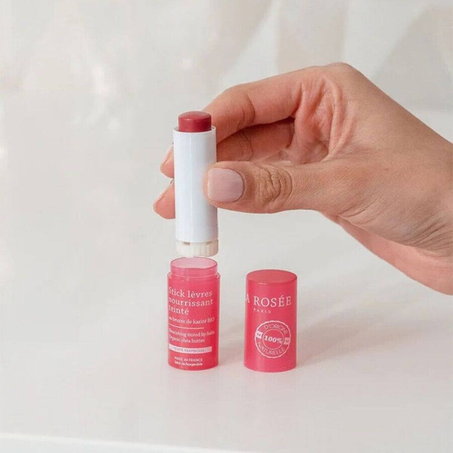 LA ROSÉE Stick Lèvres Nourrissant Teinté Framboise Rechargeable Au beurre de karité Bio 4.5g LA ROSÉE Stick Lèvres Nourrissant Teinté Framboise Rechargeable Au beurre de karité Bio 4.5g