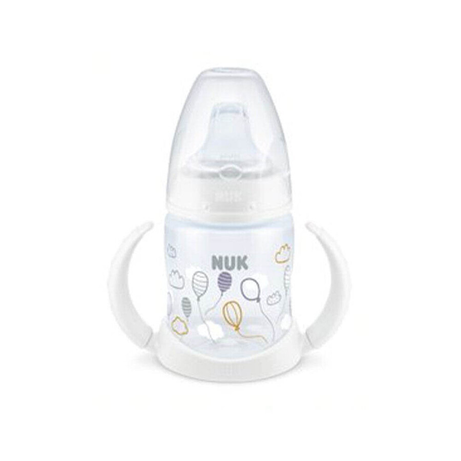 Nuk First Choice+ with temperature control White learning cup with silicone spout, unisex, from 6 months 150 ml