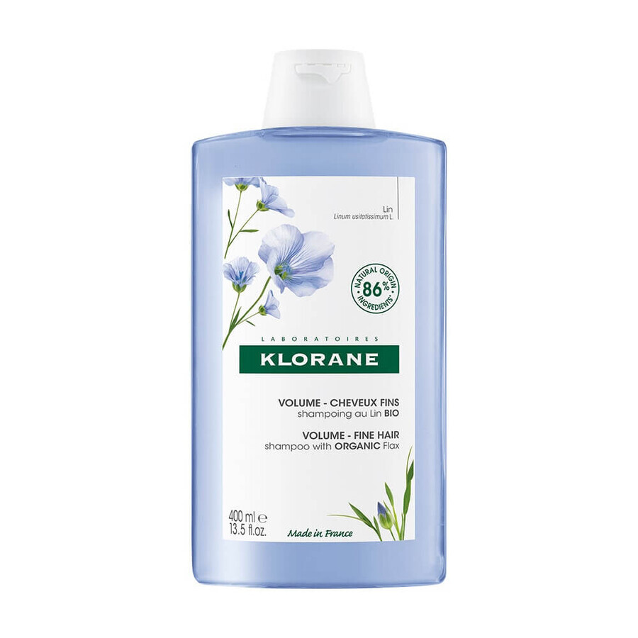 Klorane Șampon volumizator cu semințe de in pentru păr fin Bio 400 ml