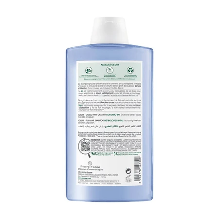 Klorane Leinsamen Volumising Shampoo für feines Haar Bio 400 ml