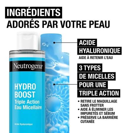 Neutrogena Hydro Boost Eau Micellaire Hydratante Nettoyante Démaquillante 400ml