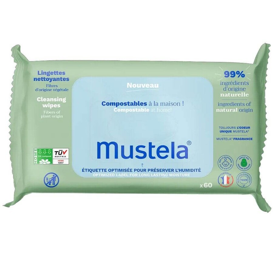 Mustela Composteerbare Reinigingsdoekjes Parfum x60