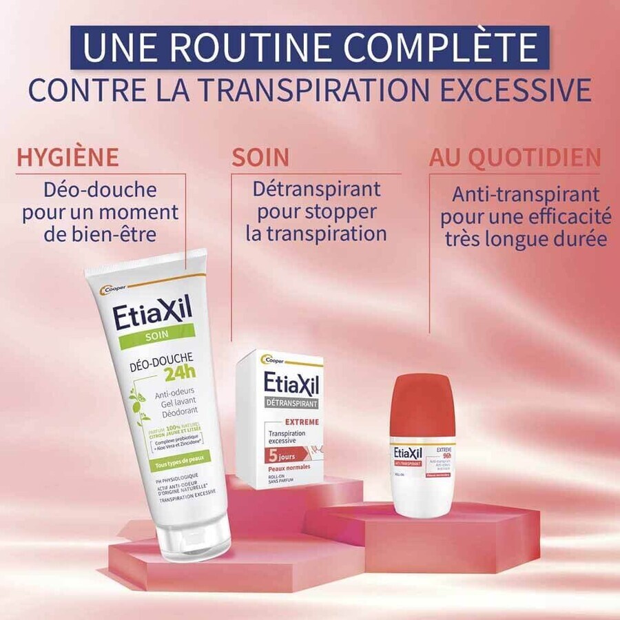 Etiaxil Déodorant Anti-transpirant Aisselles Extrême 96h Roll on 50ml Etiaxil Déodorant Anti-transpirant Aisselles Extrême 96h Roll on 50ml