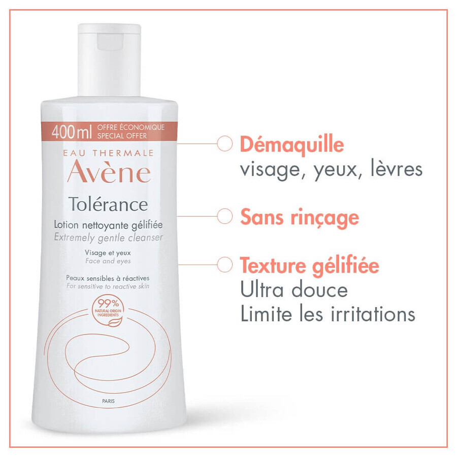 Avène Tolérance Gel Loción Limpiadora Peaux Sensibles 400ml Avène Tolérance Gel Loción Limpiadora Peaux Sensibles 400ml