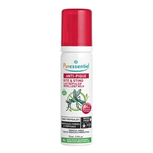 Puressentiel SOS Leche Repelente de Insectos Mosquitos tropicales y tigre A partir de 6 meses 75ml