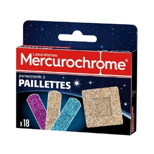 Mercurochrome Pflaster mit Pailletten verziert 18 Stück